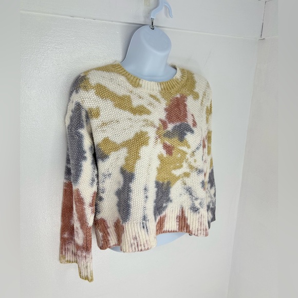 Madewell Tie Dye Westford Wide Sleeve Boxy Crop Pullover Sweater Knit Size XXS‎ - Picture 3 of 11